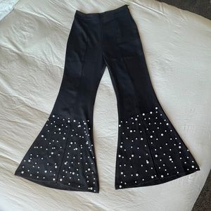 Hight Waisted Pearl Embellished Pants